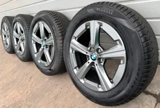 4x Original BMW X1 iX1 U11 X2 U10 17 Zoll Winterräder Sternspeiche 875 6898044 DOT22/24 7mm - Bild 1
