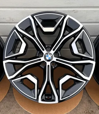 4x Original BMW iX I20 22 Zoll Alufelgen Aerodynamic 1020 5A02658BLA 9,5X22 ET37 NEU - Bild 4
