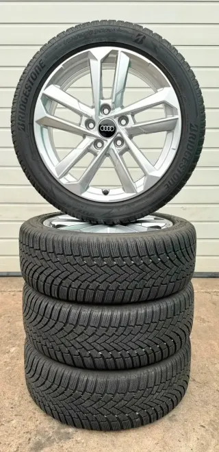 4x Original Audi A3 S3 8Y 17 Zoll Winterräder 5-V-Speiche 8Y0601025L DOT23 6-7mm - Bild 6