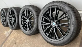 4x Original BMW 3er G20 G21 4er G22 G23 18 Zoll Winterräder Doppelspeiche M796 Runflat DOT23 7mm - Bild 1