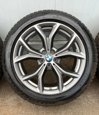 4x Original BMW X3 G01 X4 G02 19 Zoll Winterräder Y Speiche 694 Runflat DOT19 6,5-7mm - Bild 3