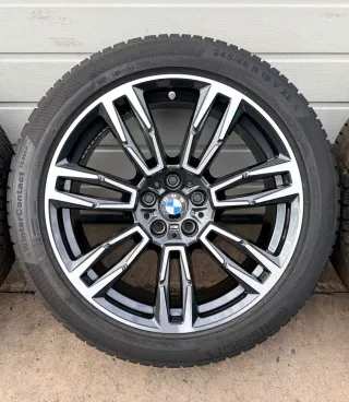 4x Original BMW 5er I5 G60 G61 19 Zoll Winterräder Doppelspeiche M935 DOT24 7-8mm - Bild 4