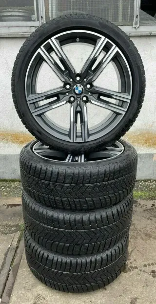 4x Original BMW 8er G14 G15 G16 19 Zoll Winterräder Doppelspeiche M727 DOT19 6,6-8mm - Bild 7