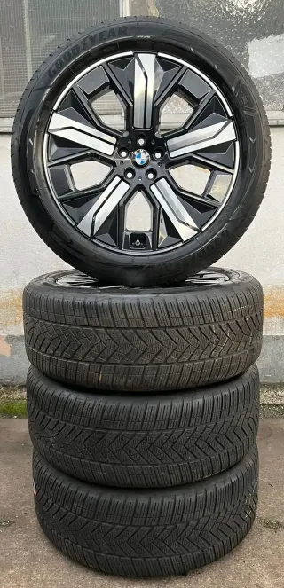 4x Original BMW IX i20 21 Zoll Winterräder Aerodynamikrad 1012 5A41F90 DOT21 6,5-7mm - Bild 6