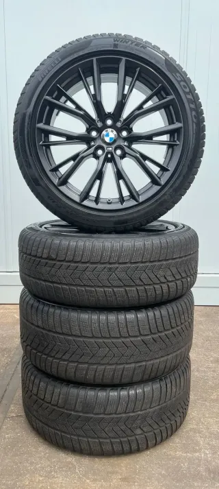 4x Original BMW 3er G20 G21 4er G22 G23 18 Zoll Winterräder Doppelspeiche M796 Runflat 5-7mm - Bild 7