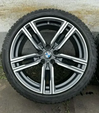 4x Original BMW 8er G14 G15 G16 19 Zoll Winterräder Doppelspeiche M727 DOT19 6,6-8mm - Bild 5