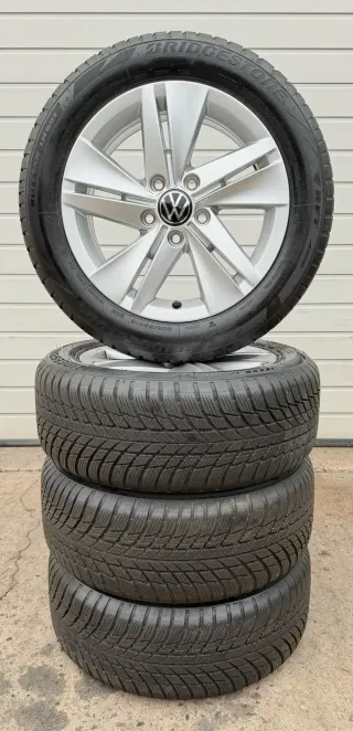 4x Original VW Golf VIII 5H 16 Zoll Winterräder Norfolk 5H0601025 Alufelgen DOT20 Demo - Bild 6