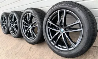 4x Original BMW X3 G01 X4 G02 19 Zoll Winterräder Doppelspeiche M698 DOT23 7mm - Bild 1
