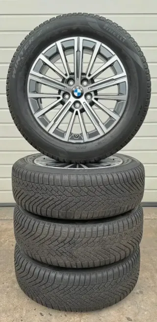 4x Original BMW X1 U11 X2 U10 17 Zoll Winterräder V Speiche 833 6891174 DOT23 5-7mm - Bild 6