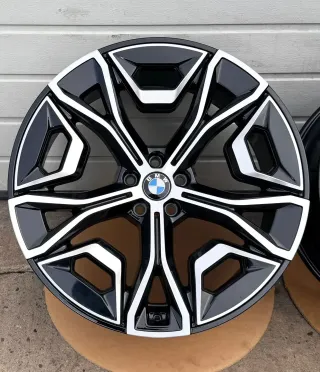 4x Original BMW iX I20 22 Zoll Alufelgen Aerodynamic 1020 5A02658BLA 9,5X22 ET37 NEU - Bild 5
