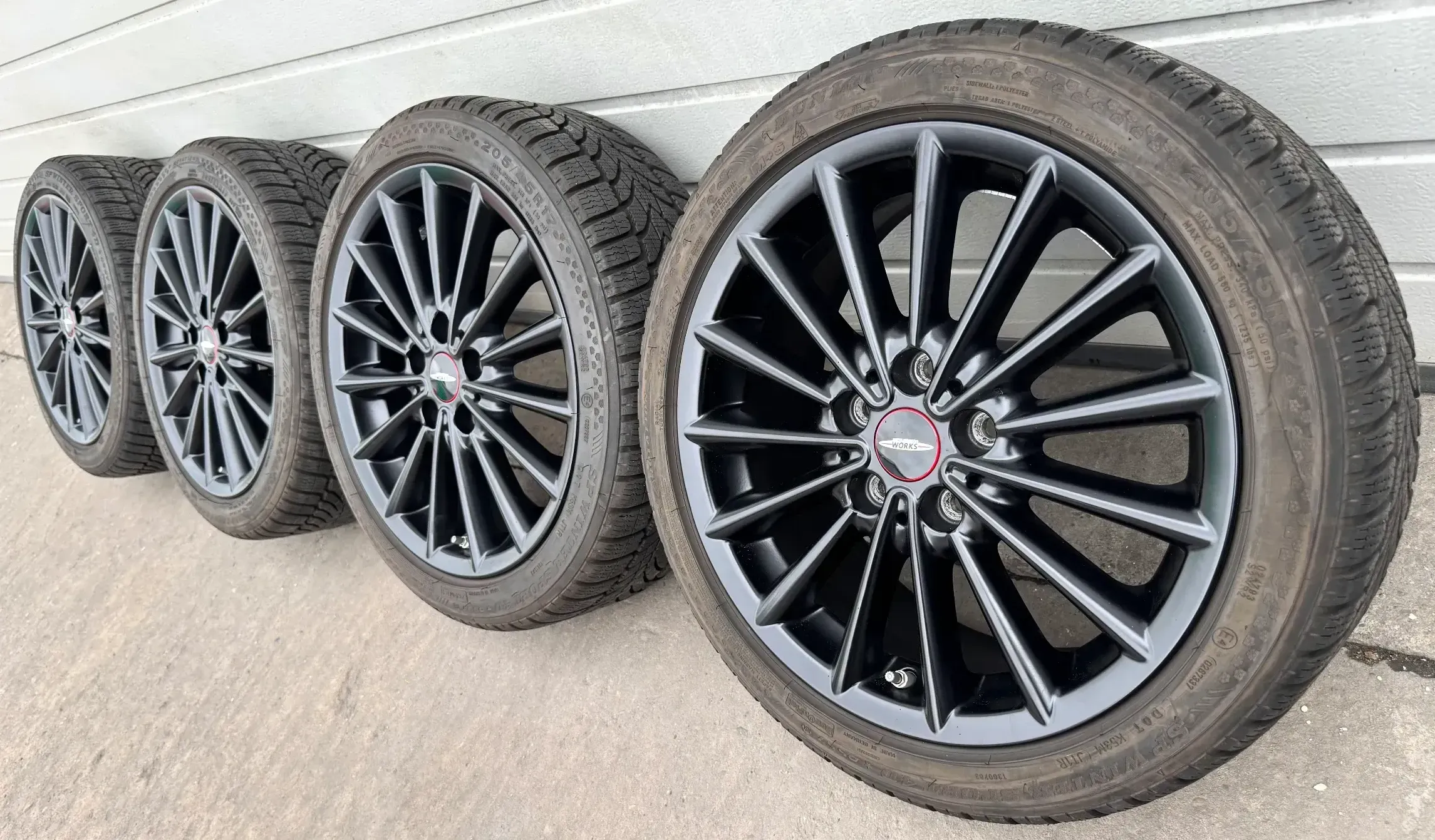 4x Original Mini Cooper S 17 Zoll Winterräder Multi Spoke 505 Runflat DOT22 6,7-8mm - Bild 1