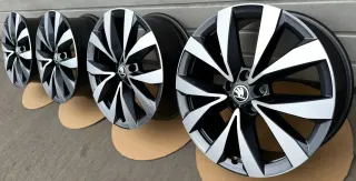 4x Original Skoda Kodiaq II PS7 19 Zoll V Speiche Alufelgen 57H601025D - Bild 1