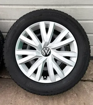 4x Original Golf VIII 5G 16 Zoll Winterräder Stahlfelgen 5Q0601027BQ DOT24 NEU - Bild 2