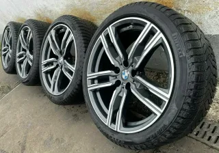 4x Original BMW 8er G14 G15 G16 19 Zoll Winterräder Doppelspeiche M727 DOT19 6,6-8mm - Bild 1