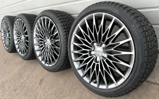 4x Original Audi A3 S3 8V 18 Zoll Winterräder S Line 8V0601025AE Grey DOT25 NEU - Bild 1