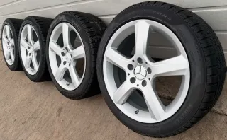 4x Original Mercedes SLK W172 SLC R172 17 Zoll Winterräder A1724013602 DOT18 5,5-6,5mm - Bild 1