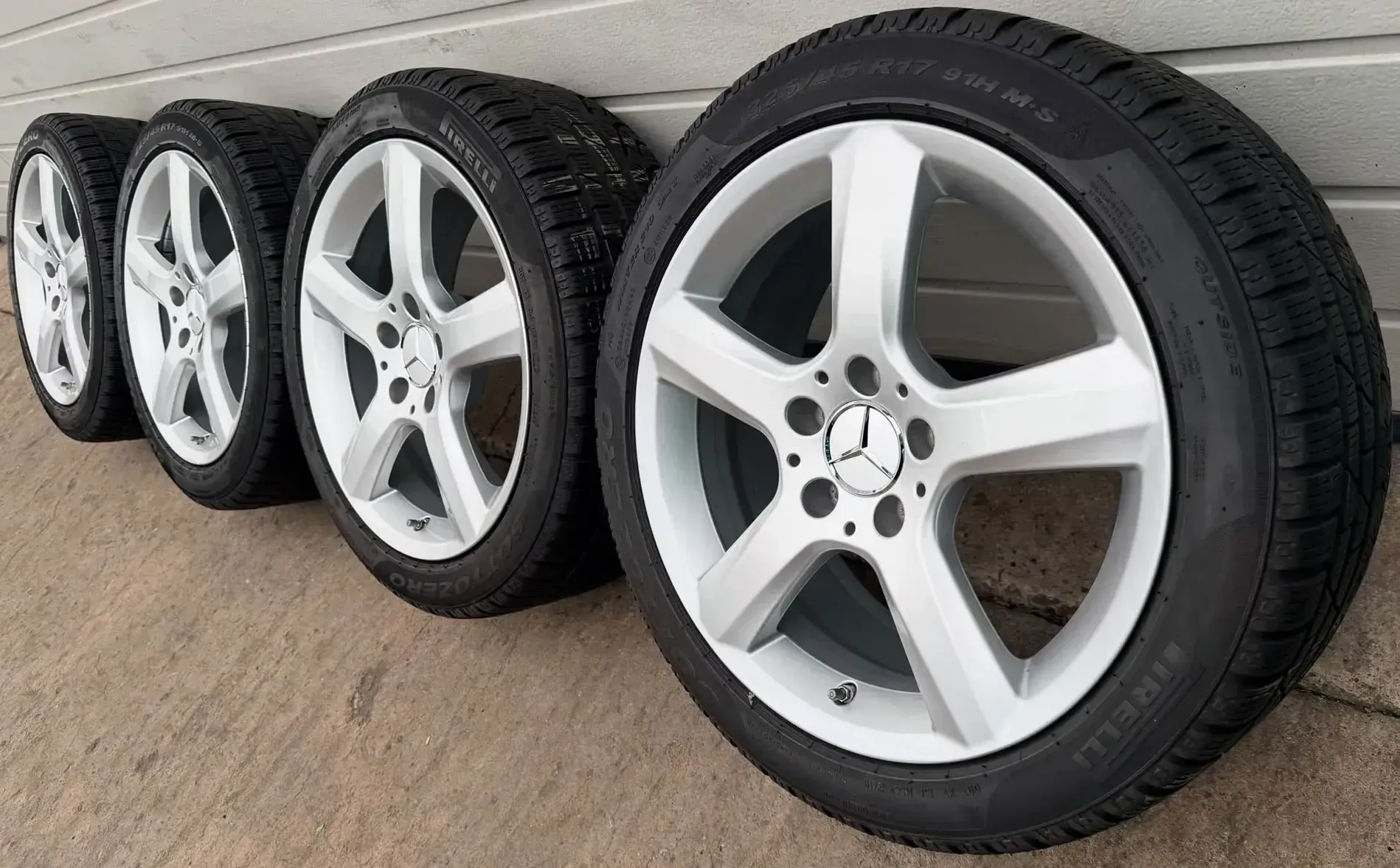 4x Original Mercedes SLK W172 SLC R172 17 Zoll Winterräder A1724013602 DOT18 5,5-6,5mm - Bild 1