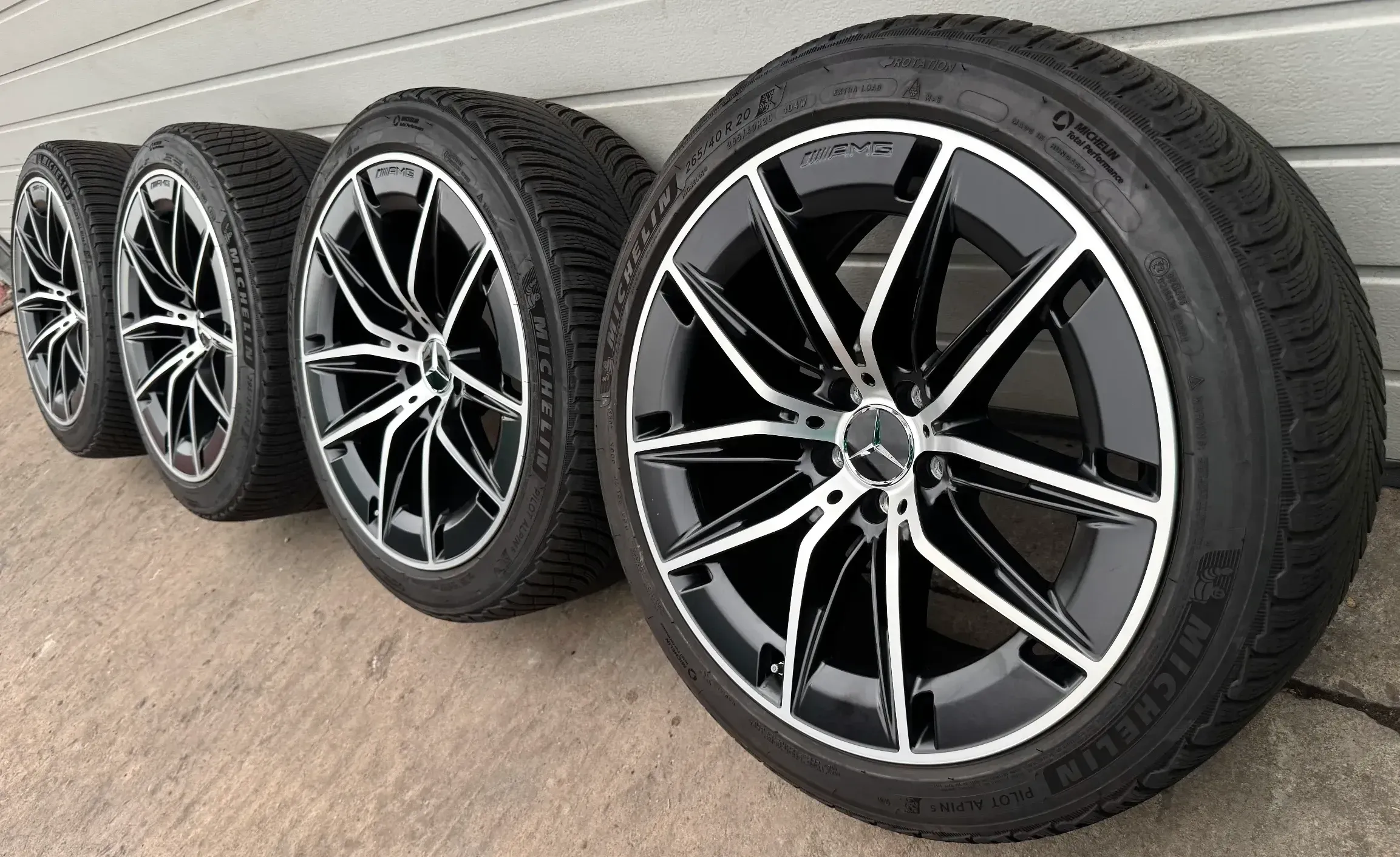 4x Original Mercedes E53 AMG W214 S214 20 Zoll Winterräder A2144011100 A2144011200 DOT23 6-7mm - Bild 1
