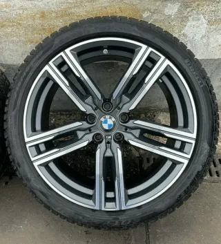 4x Original BMW 8er G14 G15 G16 19 Zoll Winterräder Doppelspeiche M727 DOT19 6,6-8mm - Bild 2