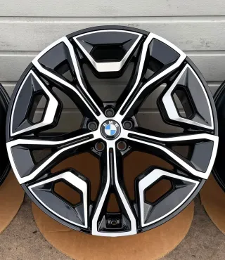 4x Original BMW iX I20 22 Zoll Alufelgen Aerodynamic 1020 5A02658BLA 9,5X22 ET37 NEU - Bild 3