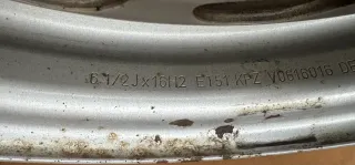 1x Original VW T5 7E T6 7H Kasten 16 Zoll Stahlfelge 7H0601027D 6,5JX16 ET51 - Bild 5