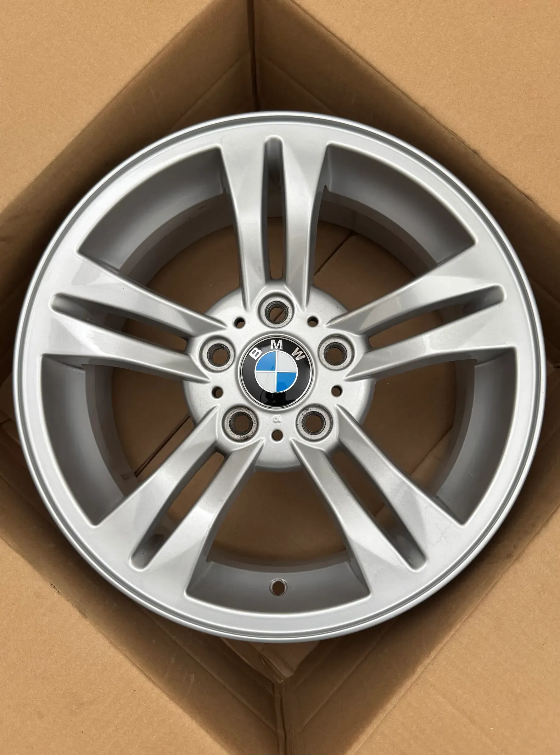 1x Original BMW X3 E83 17 Zoll Alufelge Doppelspeiche 112 3401200 8,0JX17 ET46 TOP - Bild 1