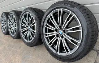 4x Original BMW 3er G20 G21 4er G22 G23 18 Zoll Winterräder Doppelspeiche M790 Runflat DOT24 >7mm - Bild 1