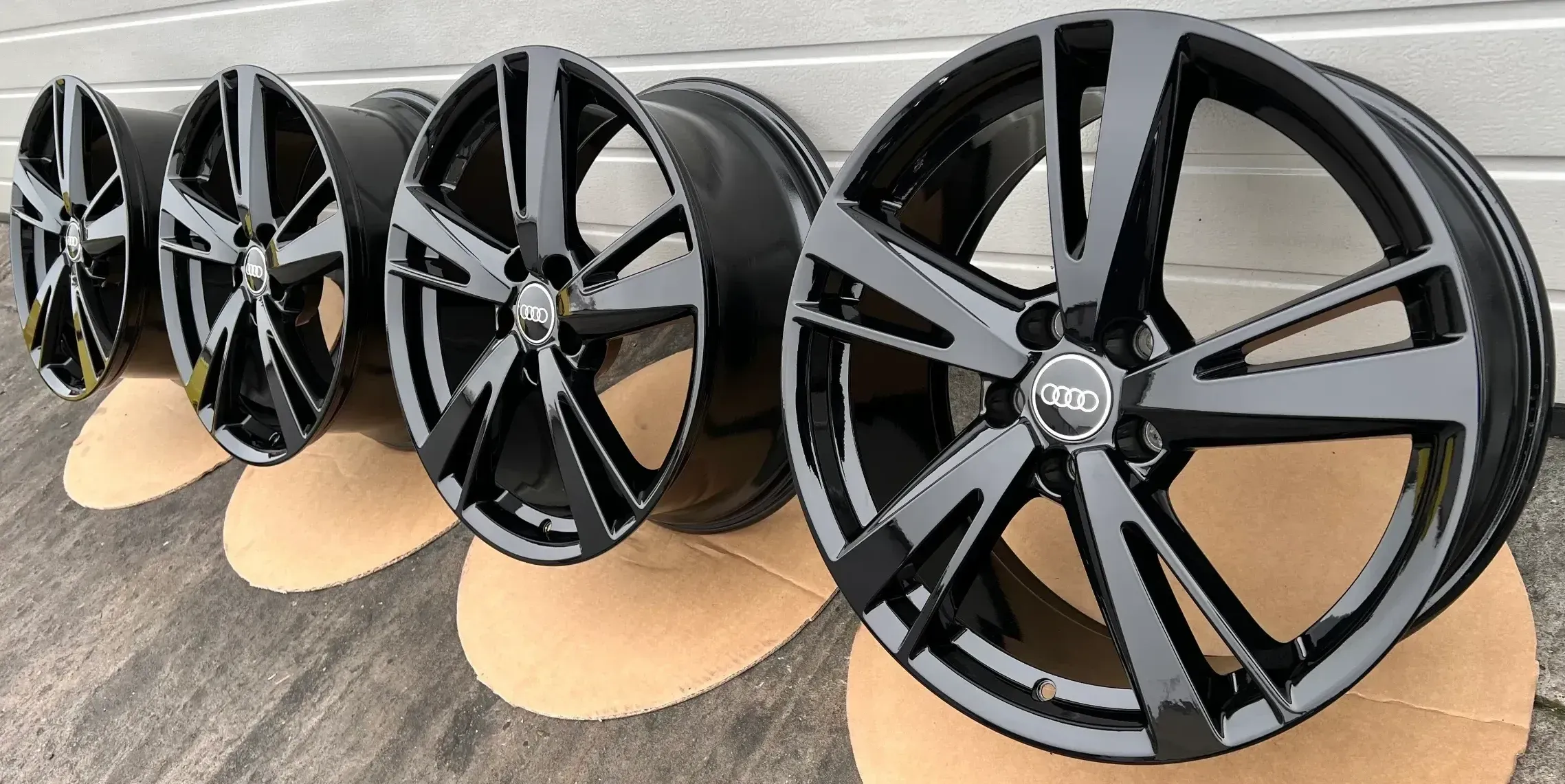 4x Original Audi A3 S3 RS3 8V 19 Zoll Alufelgen Blade 8V0601025EJ 8,0Jx19 ET49 BLACK NEU - Bild 1