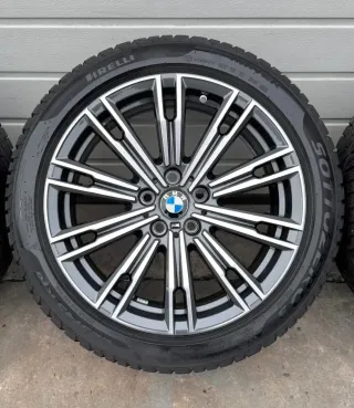 4x Original BMW 3er G20 G21 4er G22 G23 18 Zoll Winterräder Doppelspeiche M790 Runflat DOT24 >7mm - Bild 3