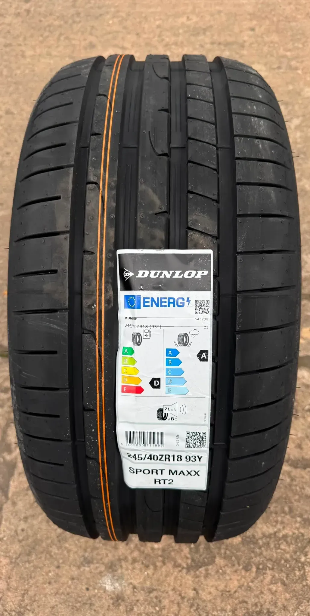 1x Sommerreifen 245/40 R18 93Y Dunlop SP Sport Maxx RT 2 NEU - Bild 1