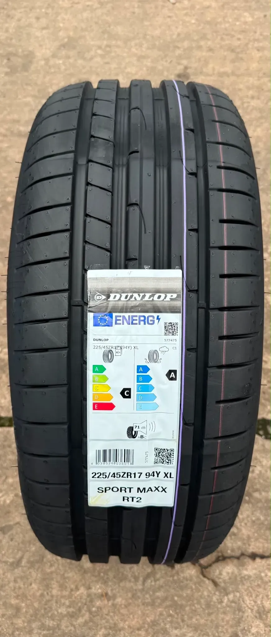 1x Sommerreifen 225/45 ZR17 94Y XL Dunlop SP Sport Maxx RT 2 DOT26 NEU - Bild 1