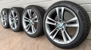 4x Original BMW 3/4er F30 F31 F32 F36 18 Zoll Winterräder Doppelspeiche 397 RSC DOT24 7-8mm - Bild 1