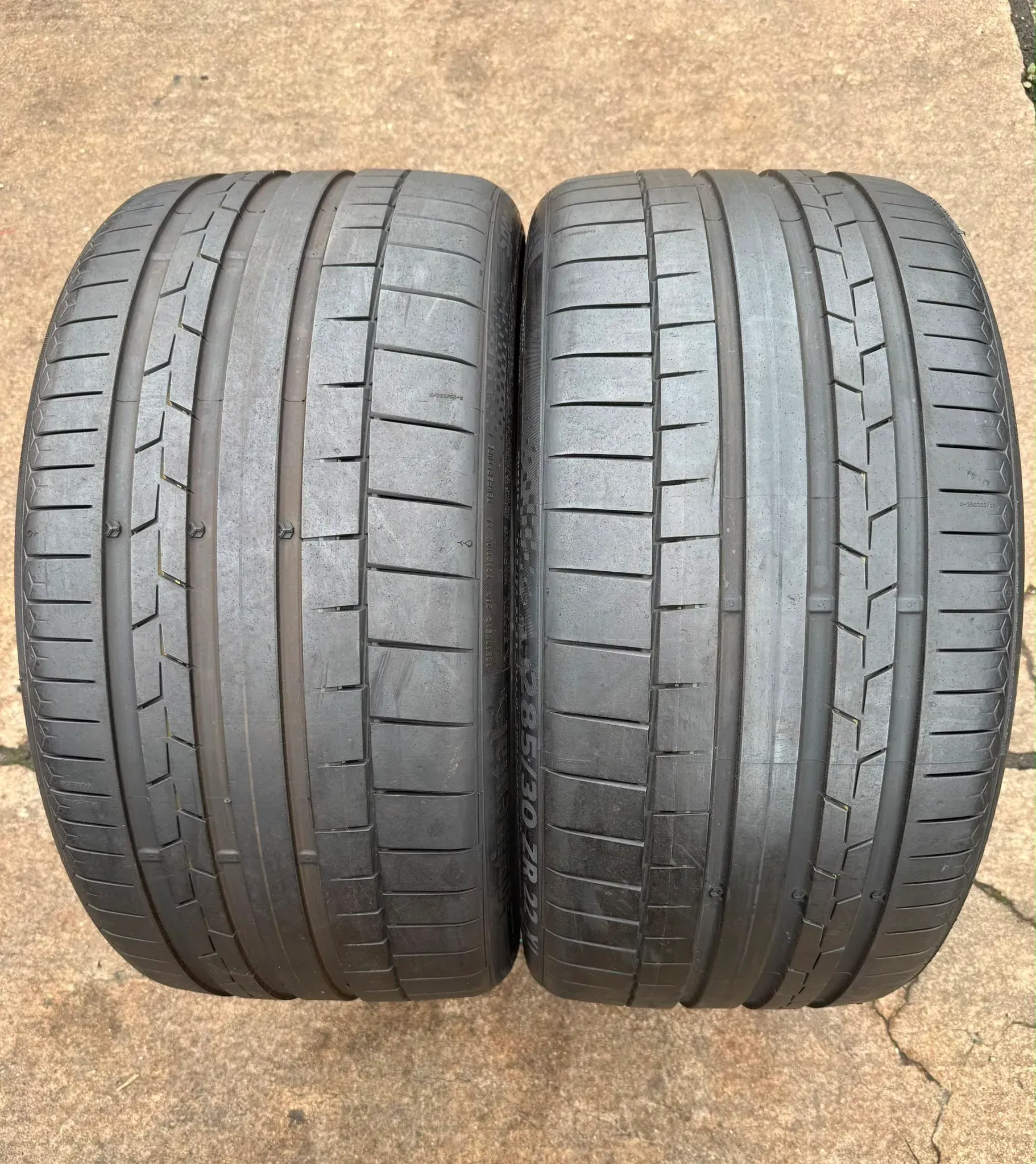 2x Sommerreifen 285/30 ZR22 101Y XL Continental Sport Contact 6 AO Audi RS6 DOT23 DEMO - Bild 1
