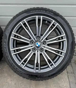 4x Original BMW 3er G20 G21 4er G22 G23 18 Zoll Winterräder Doppelspeiche M790 Runflat DOT24 >7mm - Bild 2