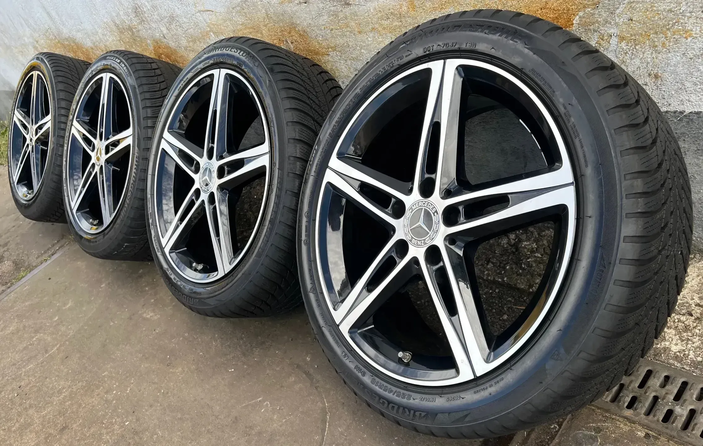 4x Original Mercedes A B Klasse W177 W247 CLA C118 18 Zoll Winterräder 2021 6-8mm - Bild 1