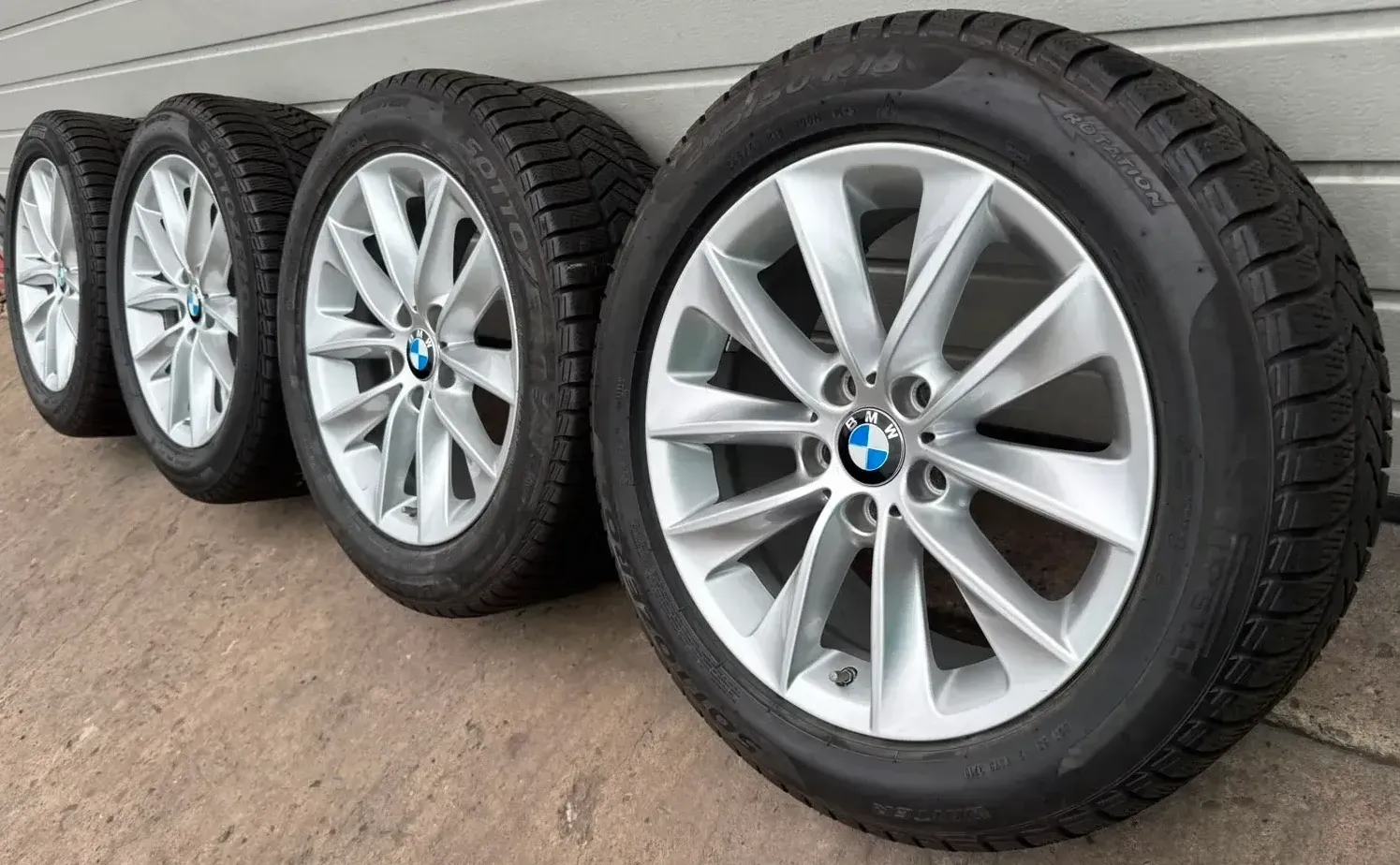 4x Original BMW X3 F25 X4 F26 18 Zoll Winterräder V-Speiche 307 6787578 Runflat DOT19 6,1-6,7mm - Bild 1